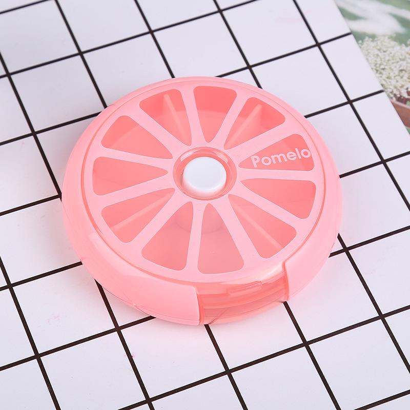 Portable 7-Day Rotating Mini Medicine Box with Customizable Logo