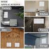2 Pcs 12" x 12" Aluminum Gable Vent Shed Attic Vent with Screen Mesh Square Vent Covers Vent Grille for Exterior Door House Attic Garage Ceiling,