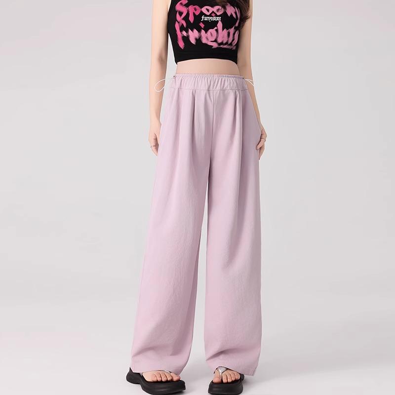 Těhotenské kalhoty na léto Nový styl Bez bříška Nastavitelný Tenký styl pro nošení venku Stahovací šňůrka Volné Ležérní Kalhoty se širokými nohavicemi pro těhotenství