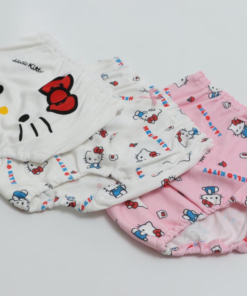 chil2 Hello My Kids' Panties, Kitty, Melody, Kuromi, Sanrio, All-Over Print, 3-Piece Set, Girls, 50750381-110OW