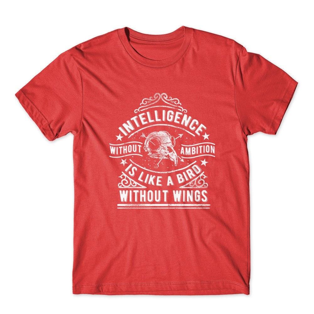 

Inteligence Without Ambition T-Shirt. 100% Cotton Premium Tee NEW 2XL