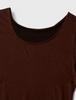 Atsugi Mourenaitte Size L to Japanese Size Women's Quick-Drying Undershirt, 2/4 Sleeve, U-Neck, Chocolate, (Equivalent L)