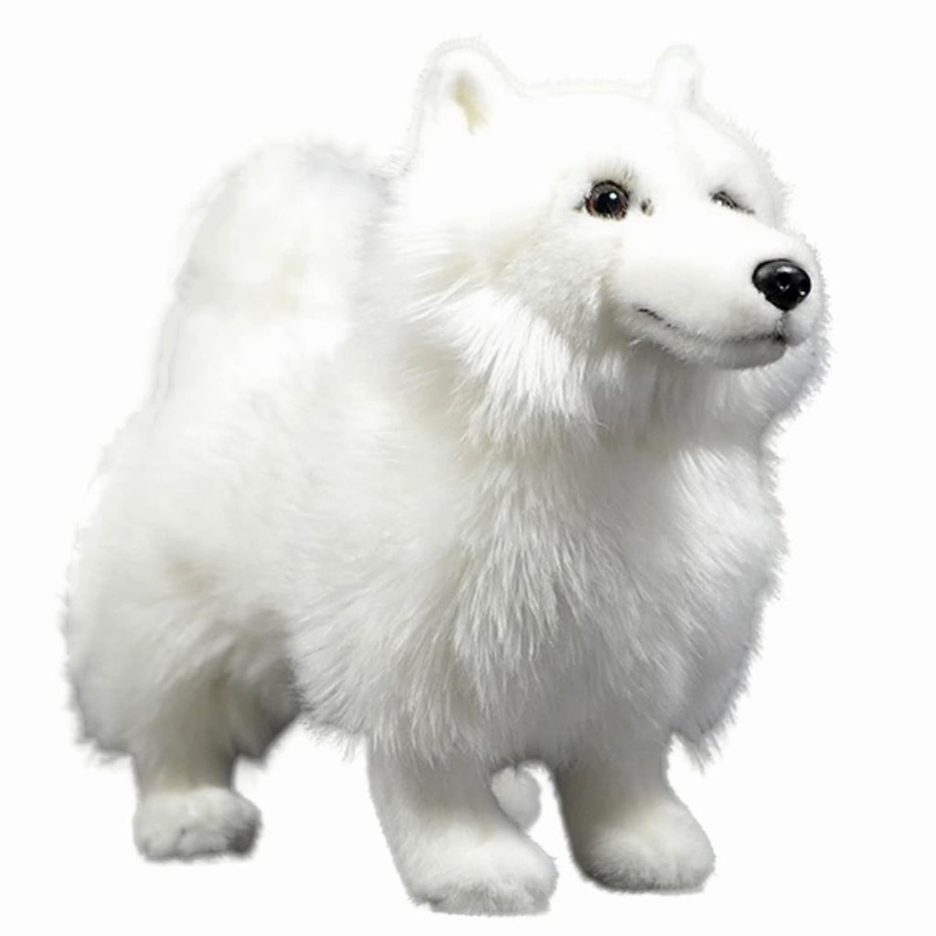 Lilizzhoumax Samoyed Plush Toy, Realistic Dog Stuffed Animal, Super Soft Plush, Kids Toy, Lifelike Dog Figure Toy, Girl's Toy, Kids Gift, Valentine's