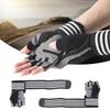 Half Finger   Cycling Protective Gloves AntiSlip Brthable   Gloves(Red )