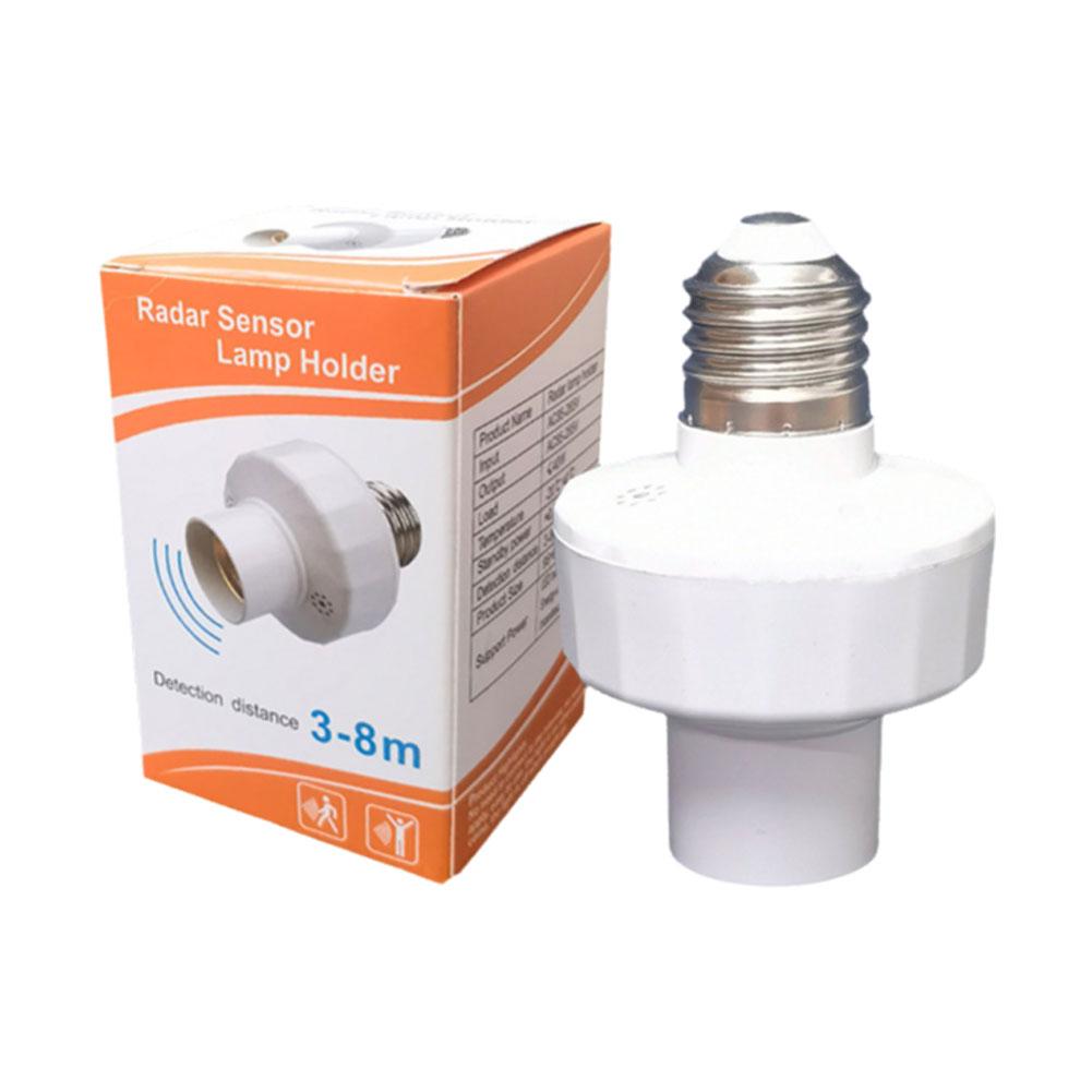 Radar Induction E27 Lights Socket Smart Light Bulbs Human Motion Light Lamp Base Q9T3