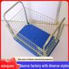 Four-Wheeled Mesh Cargo Cart for Warehouse and Logistics