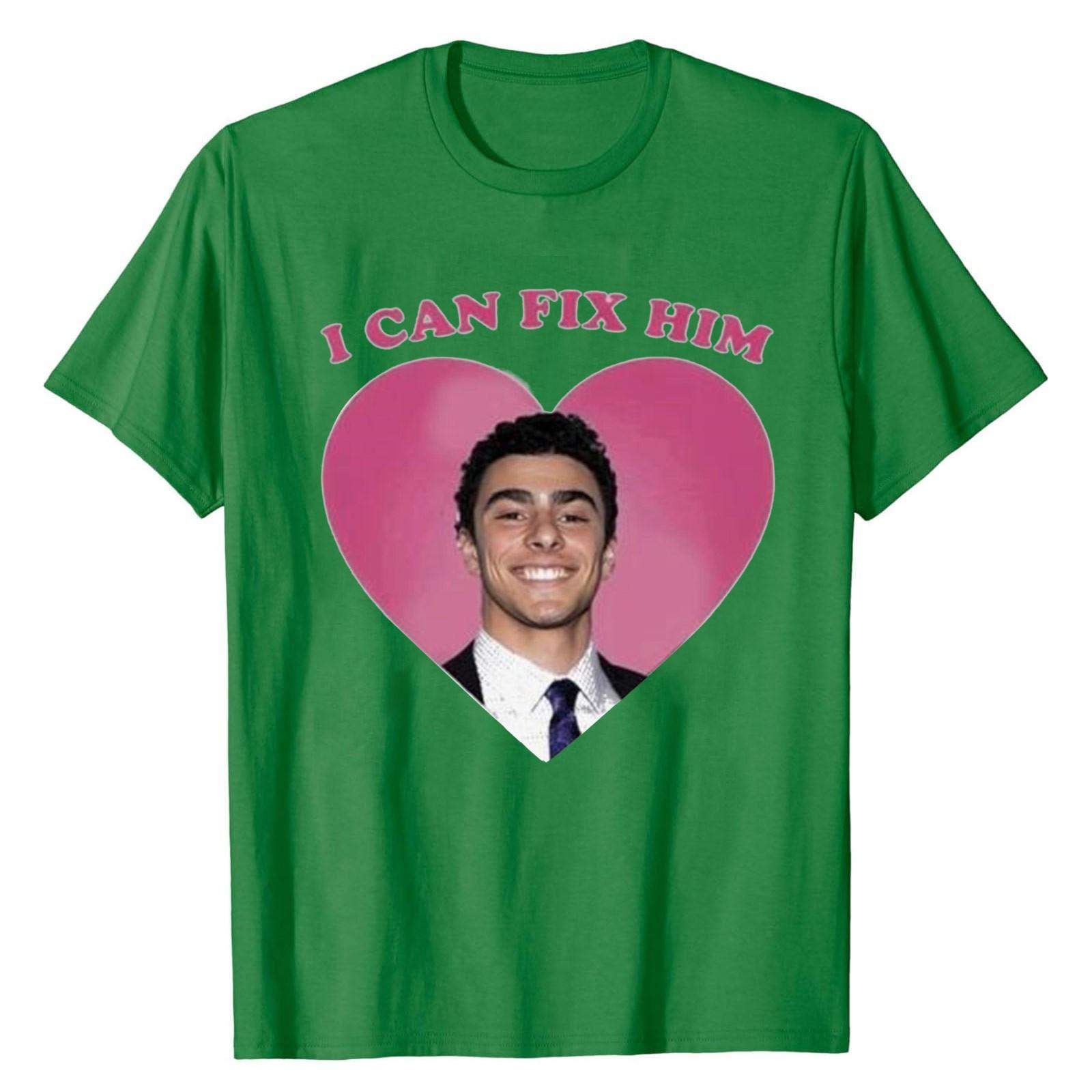 Мужская мода повседневный принт круглый вырез пуловер короткий рукав футболка для мужчин L армия зеленый