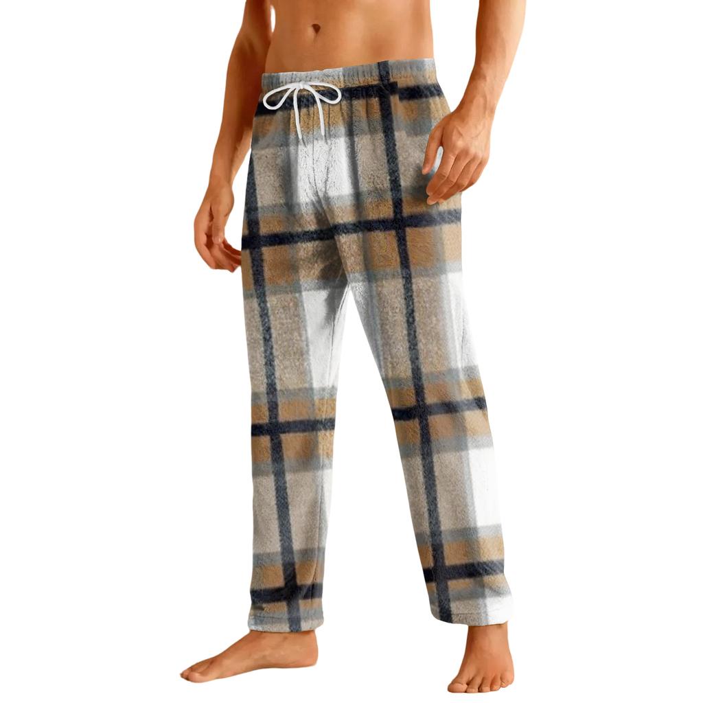Men's Home Soft Pajama Pants Drawstring With Pockets Casual Sports Pants