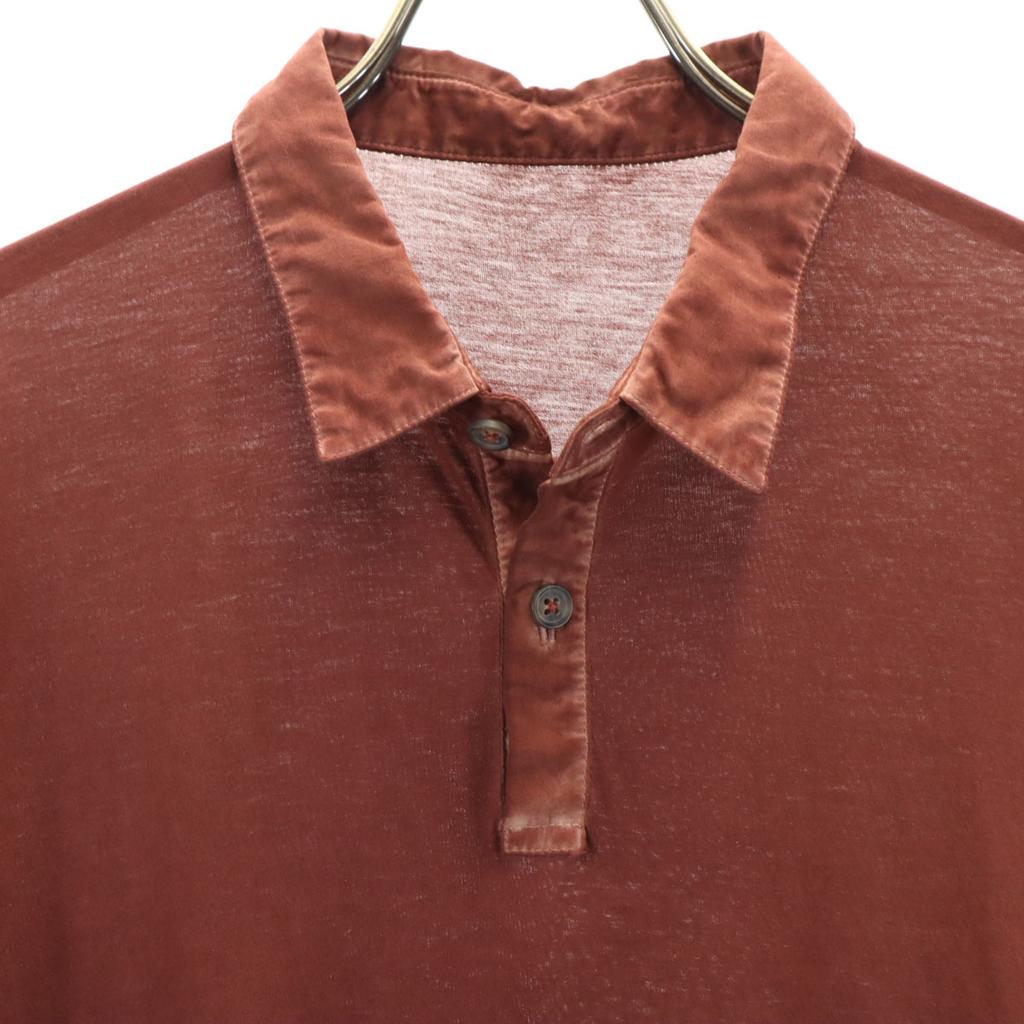 Theory Made In Peru Short Sleeve Polo Shirt S Brown Men's Used