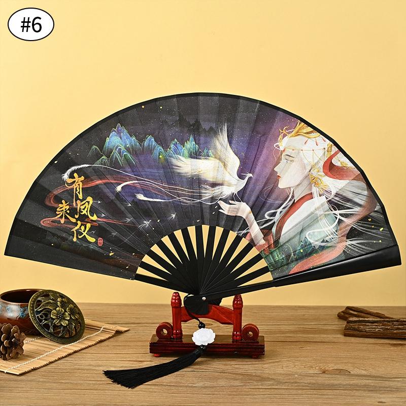 Chinese Style Folding Fans Bamboo Handheld Fans Vintage Hand Holding Fans For Wedding Party Gifts Dancing Props Wall Decoration