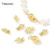 18K Gold Plated Brass Round Ball Insert Clasps For Jewelry Making Handmde Bead Safety Clasps DIY Accessories,Jewelry Findings