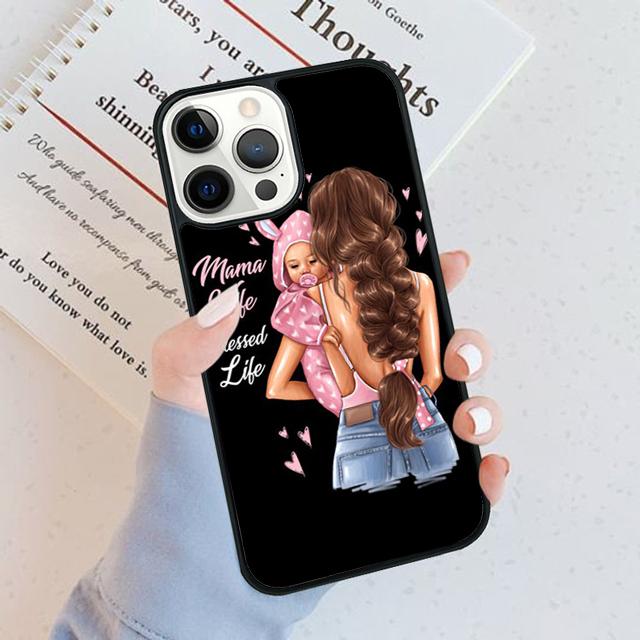 Beautiful Mother Daughter Son Phone Case Cover For iPhone 17 Air 16 15 14 Plus Apple 16 11 12 13 Pro Max Coque