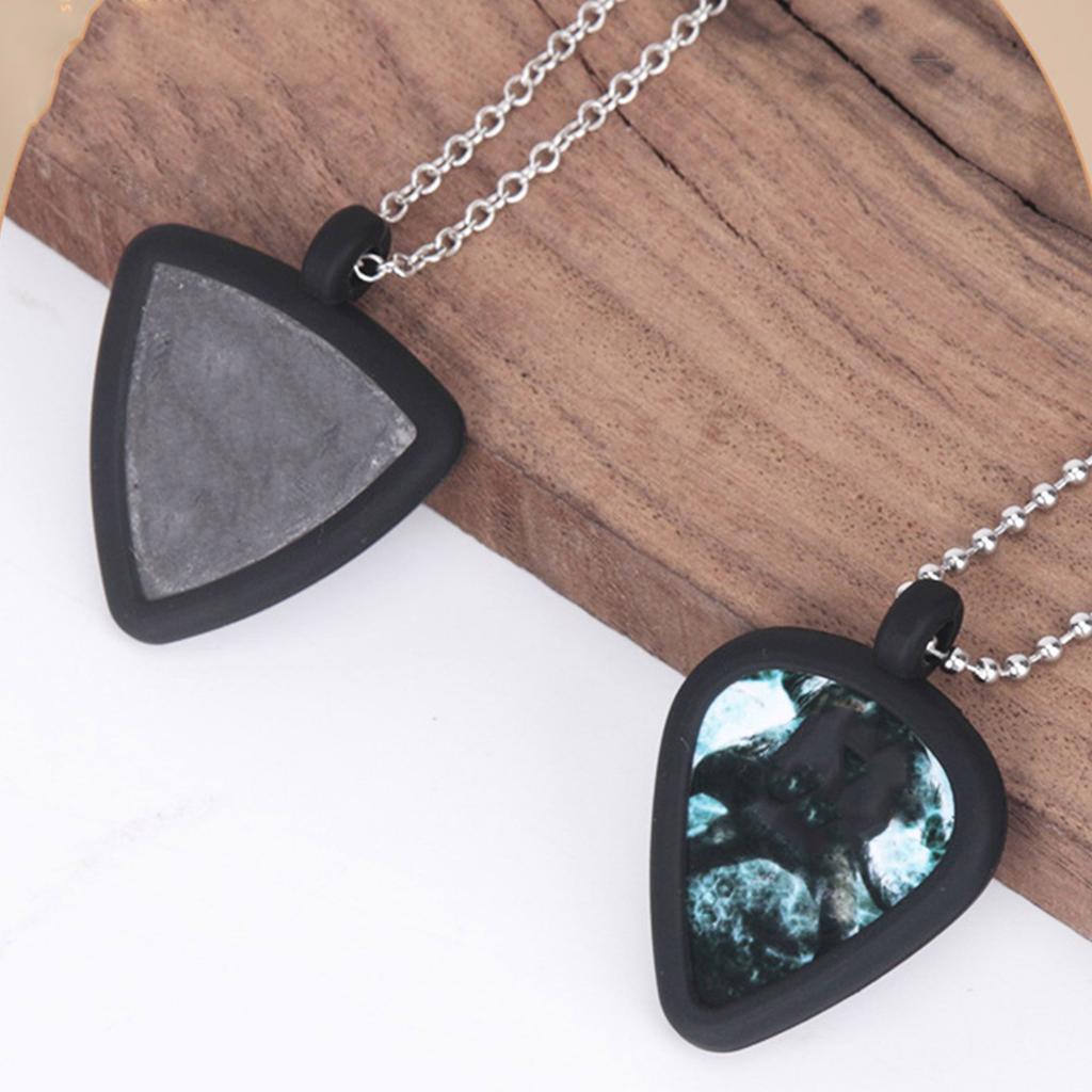 Adjustable Silicone Necklace Guitar Accessory Necklace for Guitar Pick Organization Electric Bass Musician Present
