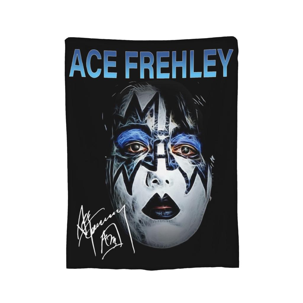 Ace Frehley RIP 1951-2025 Wool Blankets Kiss Band Custom Throw Blankets for Home 200x150cm Rug Piece,