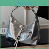 Black/silver/khaki/white/off-white Minimalist Urban Style Women's Shoulder Bag 2024 New Arrivals