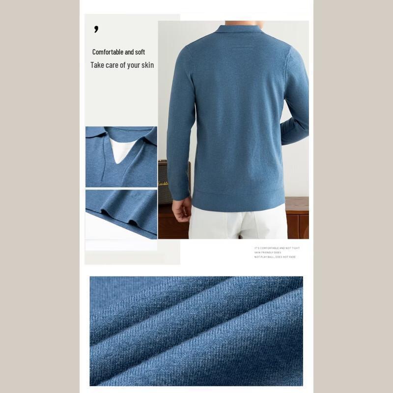 Yalu Men's Wool-Blend Mock Two-Piece Knit Sweater