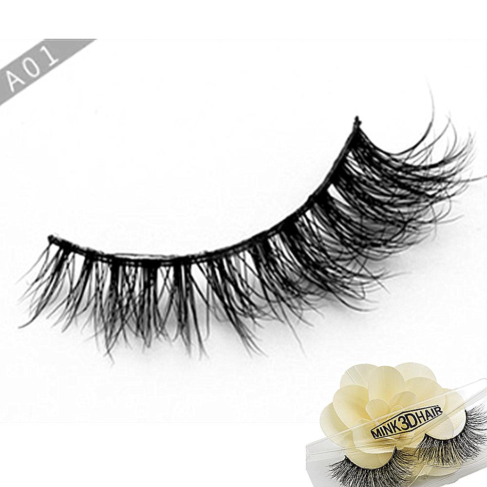 3D Mink Lashes Natural False Eyelashes Dramatic Volume Fake Lashes Makeup Eyelash Extension Silk Eyelashes