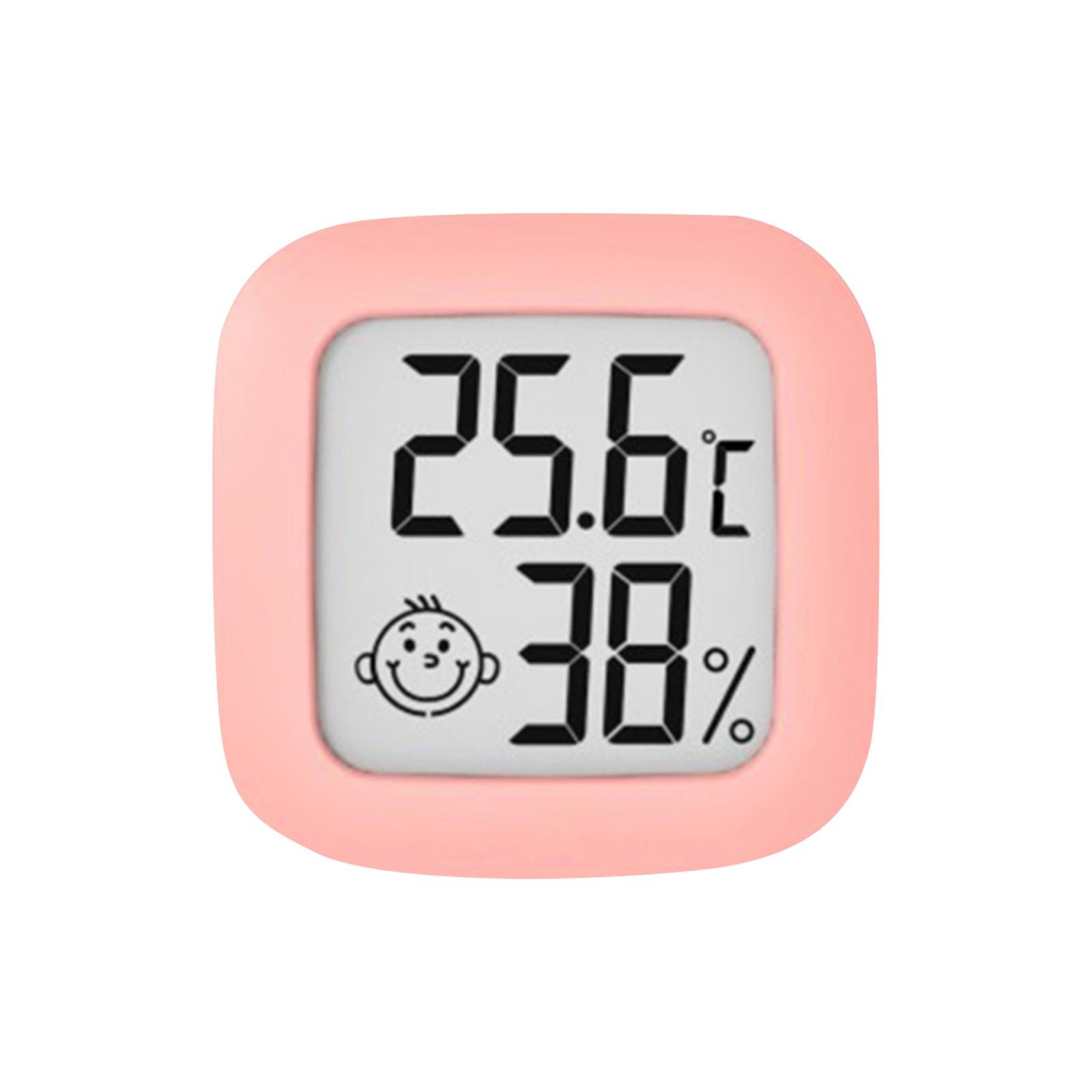 Lcd Digital Hygrometer Indoor Electronic Temperature Hygrometer Meter One Size розовый