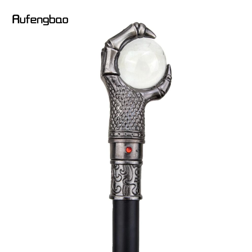 Drachenklaue Griff Glas Transparent Ball Gehstock Mode Dekorativer Gehstock Gentleman Elegant Cosplay Gehstock Crosier 93 cm