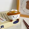 Japonský roztomilý vaječný nudlový miska plyšová panenka přívěsek kreativní zábava simulace ramen dětský narozeninový dárek ozdoba na batoh