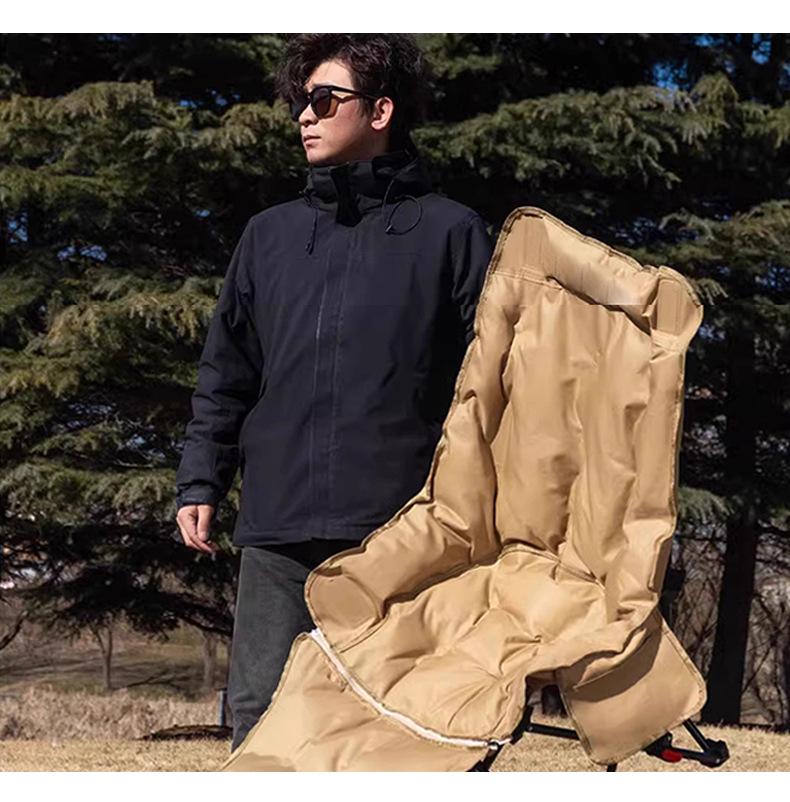 Portable Multi-Gear Adjustable Outdoor Recliner Chair – Sit, Lie, and Sleep with Cotton Padding