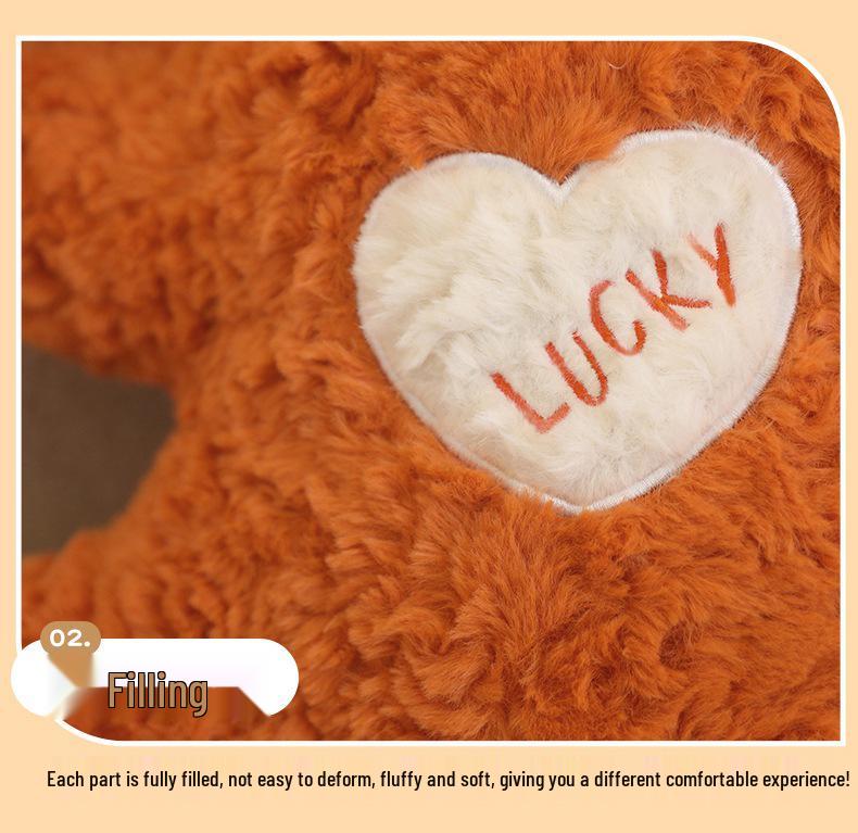 Cheerful Puppy Plush Toy - Good Luck Dog Heart Pillow Companion