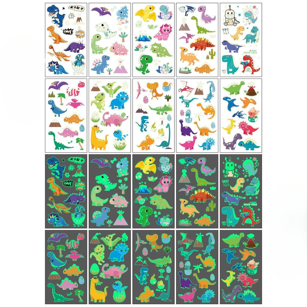 Leuchtende Halloween Tattoo Aufkleber Kinder Cartoon Feiertagsparty Lustige Arm Gesichts Tattoo Aufkleber