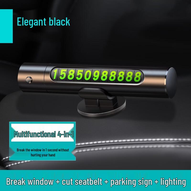 Car Safety Hammer & Window Breaker with Parking Sign