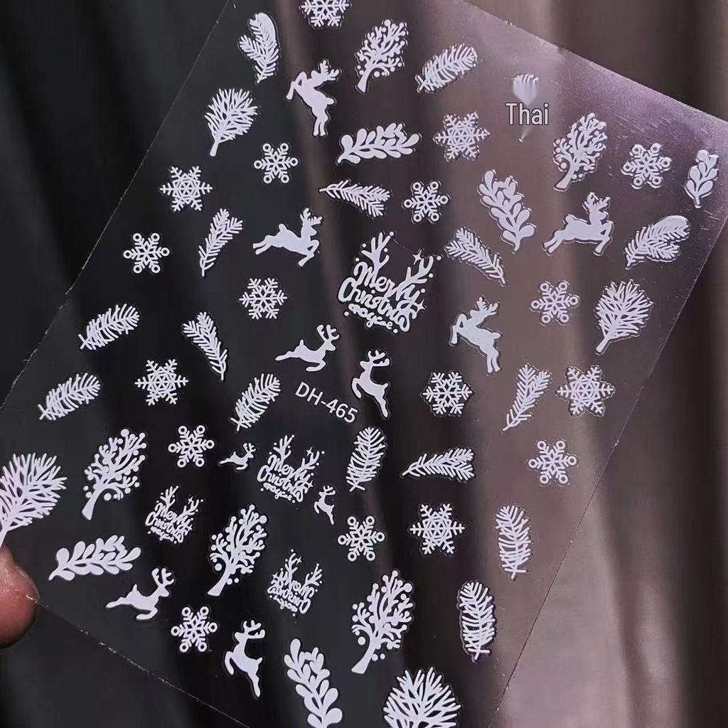 Weiße Schneeflocken Nail Art Sticker für Weihnachten & Neujahr