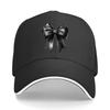 Black Ribbon Bow Elegant Graphic Design Sandwich Baseball Cap Unisex Women Sun Cap Outdoor Workouts Hat