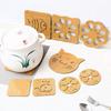 Large Cute Wooden Cartoon Anti-Slip Table Mat and Coaster Set