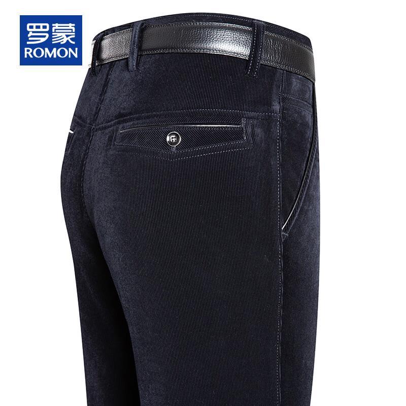 ROMON Men's Corduroy Straight Leg Casual Pants