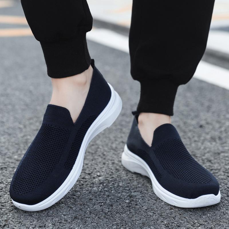 Elderly Shoes 24 Years Summer Casual Men's Shoes Middle-aged and Elderly Men and Women the Same Sports One Pedal Dad Walking Shoes