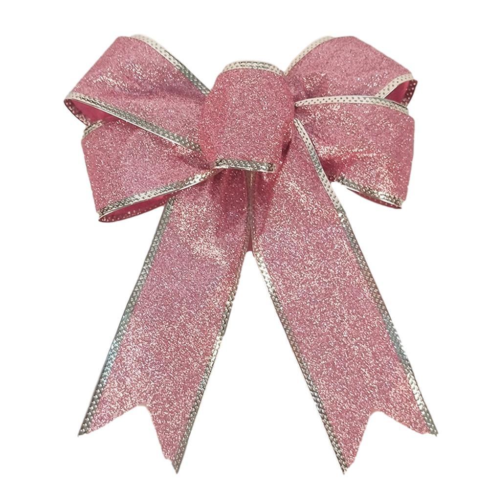 Zářivé ozdoby na vánoční stromeček 5ks velké mašle pro slavnostní výzdobu