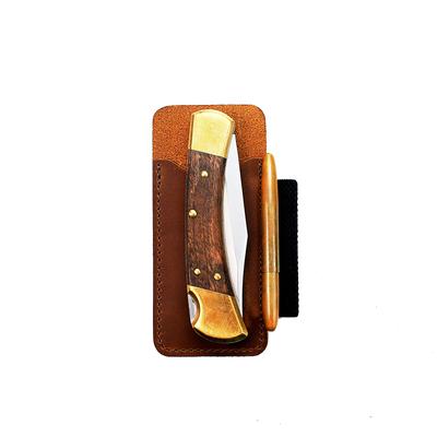 Genuine Leather Knife Cover Folding Knife Cover Knife Pure Hand Stitching High-Grade Cowhide Portable Storage Protective Case