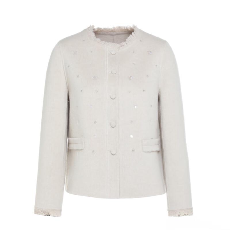 

Женское короткое шерстяное пальто XL