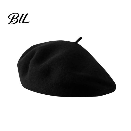 Solid Color Wool Hat Women French Beret Hat, Blend Artist Retro Literary Street Photography Cap Painter Cap, Cozy for Autumn Winter Vintage Style