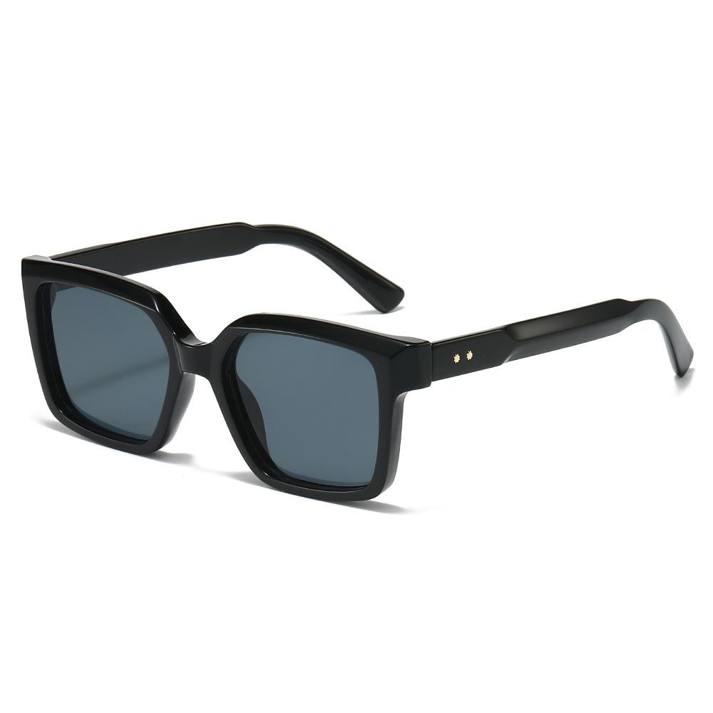 

New Square Women Sunglasses Sunshade Uv400 Degrees Retro Trend Rivet Men Leopard Print Gradient Orange Sunglasses as picture