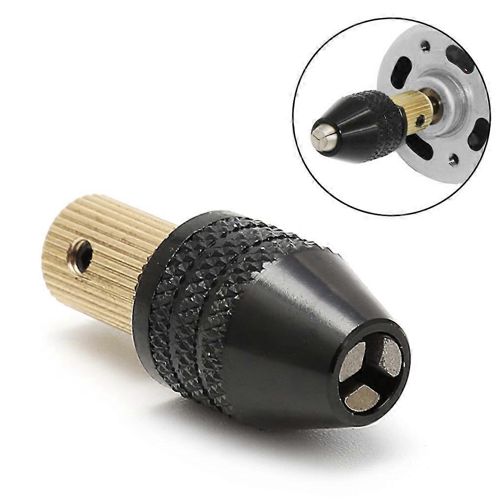 3.17mm Electric Motor Shaft Mini Chuck Fixture Clamp 0.3mm-3.5mm Drill Bit Black