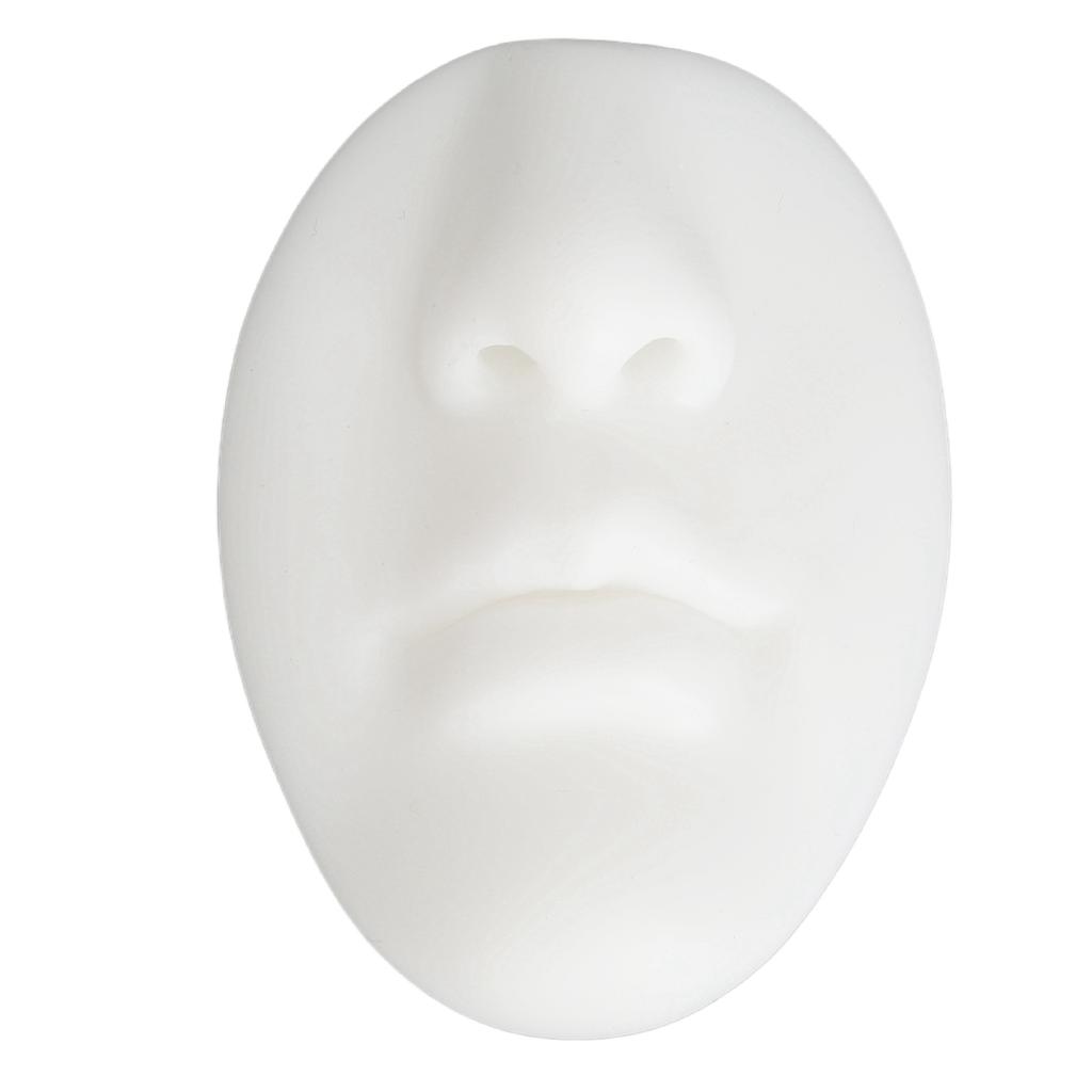 Silicone Mouth Nose Model 3D Realistic Reusable Display Nose Piercing Practice Model White