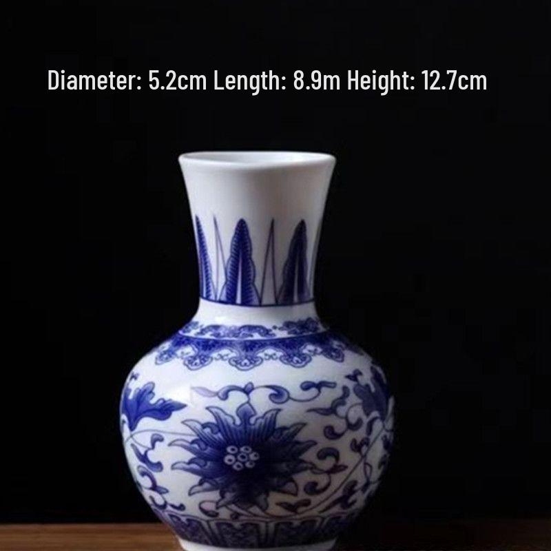 Antique Blue and White Chinese Porcelain Vase - European & American Handicraft for Flower Arrangements