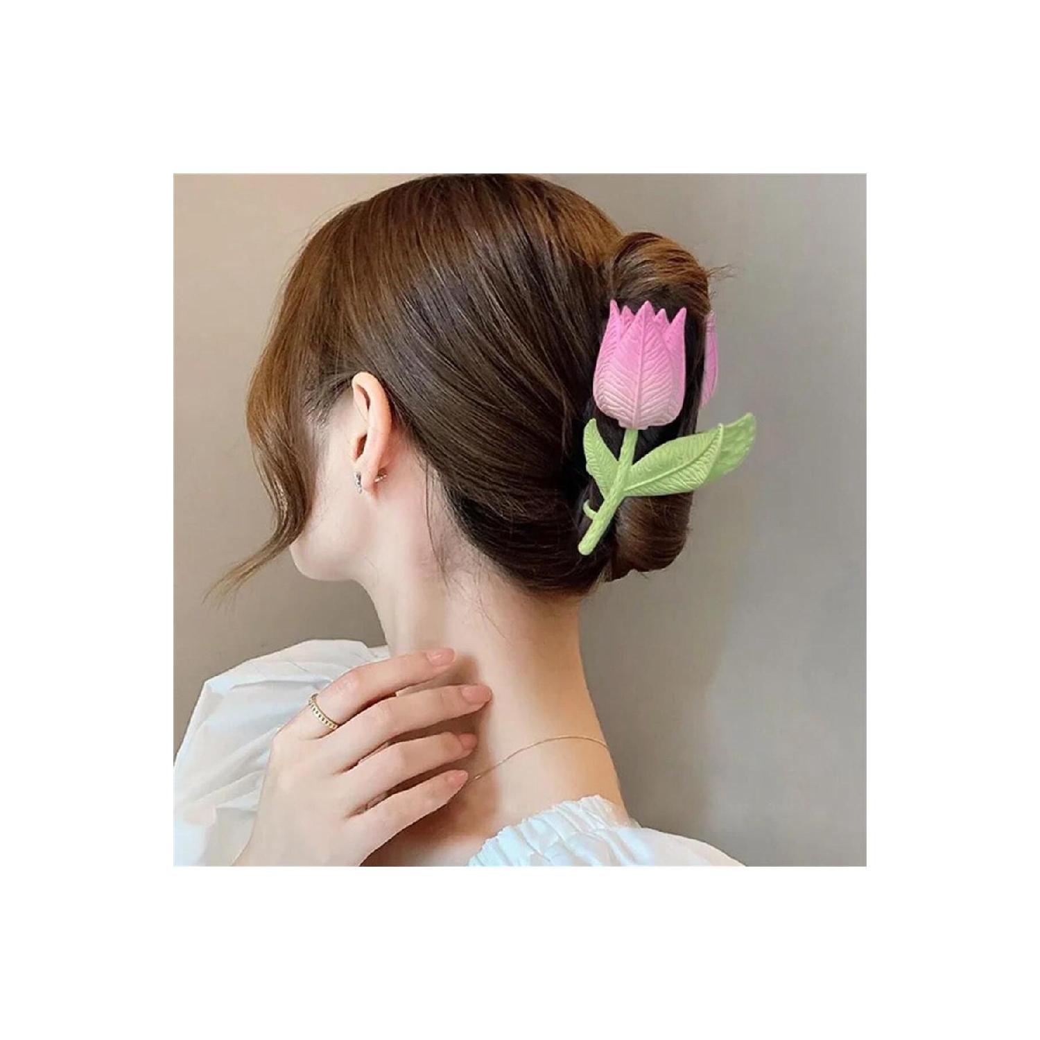 

Pink Green Tulip Latch Buckle рожевий