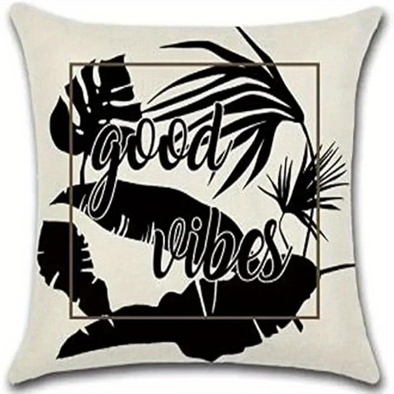 Home Decor Start Everyday With Smile And Good Vibes Pillows Pattern Cushion Cover Suitable For Sofa Bedroom Car Pillow Cover