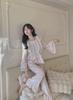 1011 New Pajamas Korean Version Autumn and Winter Diamond Velvet Two-piece Set Sweet Princess Style Lace Outer Loungewear Set