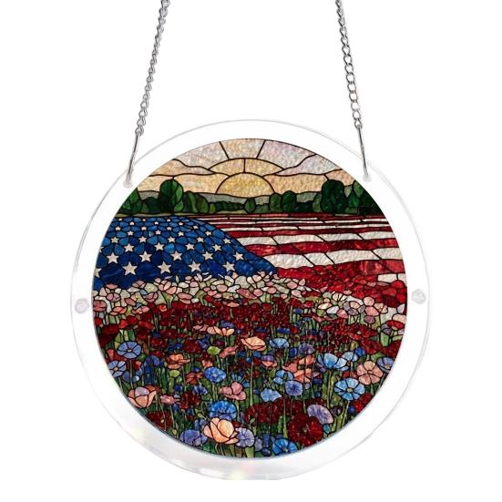 Acrylic Puzzle Suncatcher Window Hanging Ornament Stained Glass Style DIY Jigsaw Puzzle Kit for Home Garden Decor