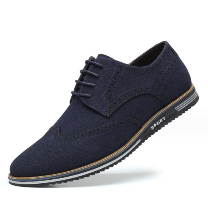 Fashion High Quality Brand Suede Leather Men Shoes Fashion Men Oxford Shoes Comfortable Formal Shoes For Men Sneakers Male Flat Footwear