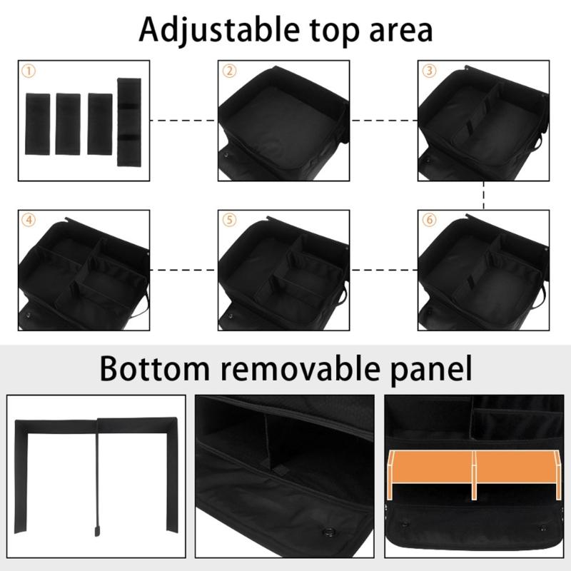 Golfs Car Storage Organizer Golfs Car Locker 2 Layer Golfs Trunk Organizer with Individual Compartment for 2 Pair Shoes