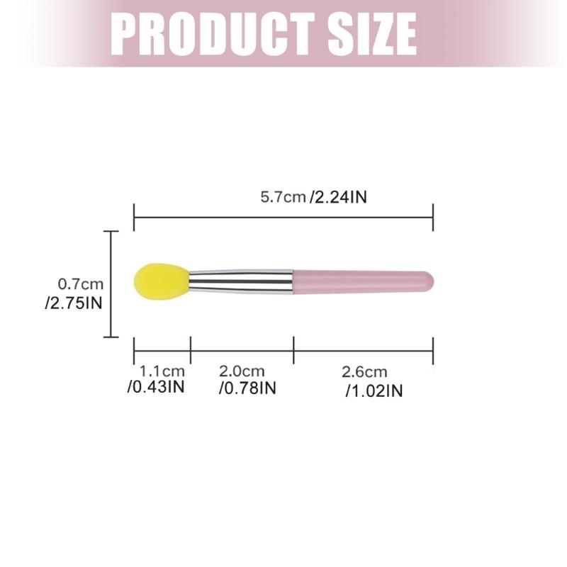 10 Pieces Lip Brush Set Flexible Silicone Tip Makeup Tools for Detailed Cosmetic Application Lip Brushes