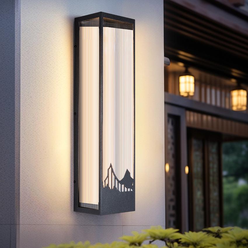 Outdoor Waterproof Wall Lamp Pillar Porch Light Door Post Gate lamp Courtyard Wall Lamp Outdoor Balcony Headlight Lighting