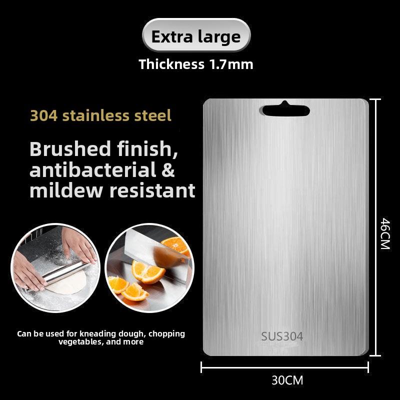 304 Stainless Steel Thickened Cutting Board Antibacterial Mildew-proof Kneading Dough Board Kitchen Fruit vegetable